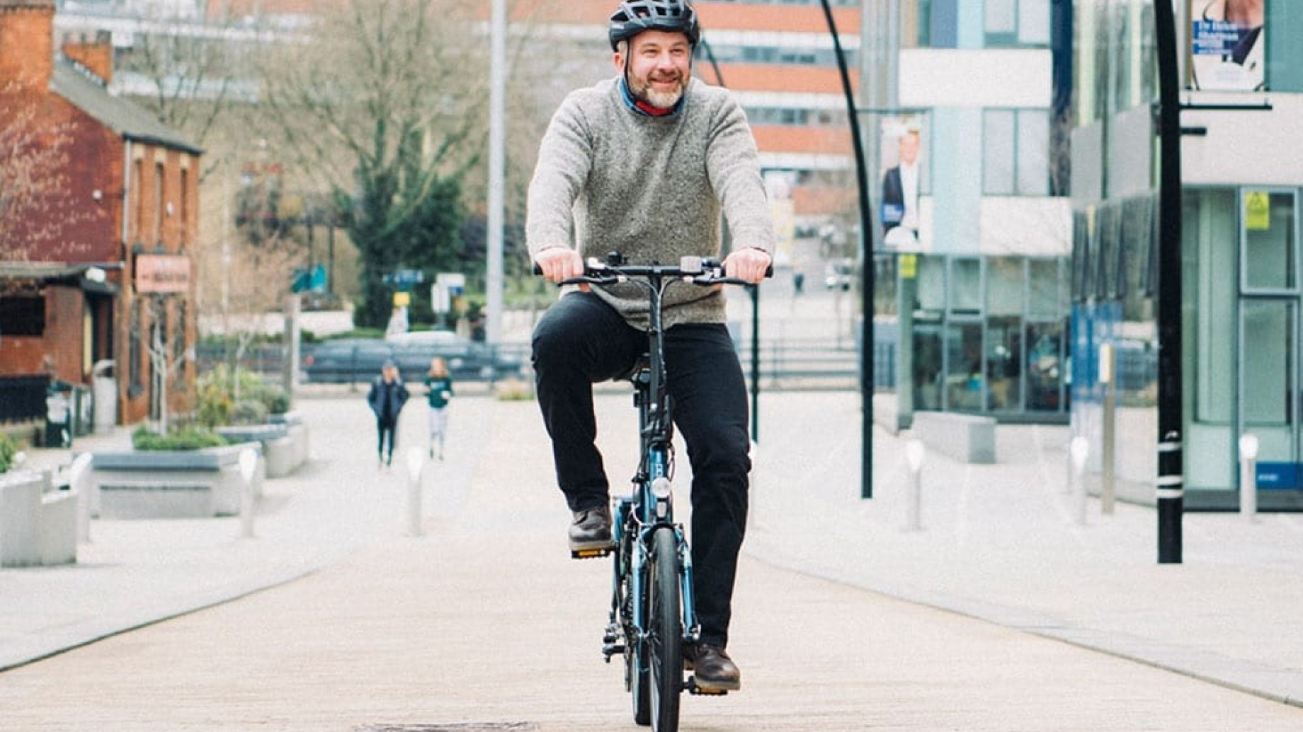 man-electric-bike-city